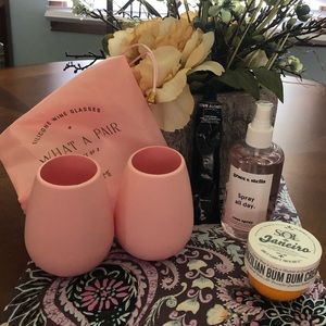 Body Cream, Hand Cream, Body Spray, & Wine Glasses